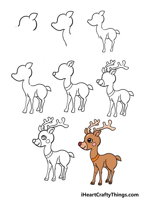 how to draw a reindeer.